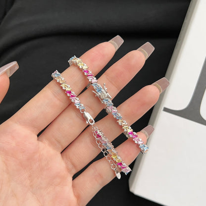 [Clara Jewels]Ornate Sparkling Multi Cut Party Bracelet