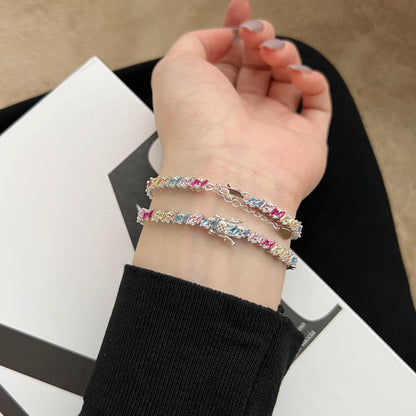 [Clara Jewels]Ornate Sparkling Multi Cut Party Bracelet