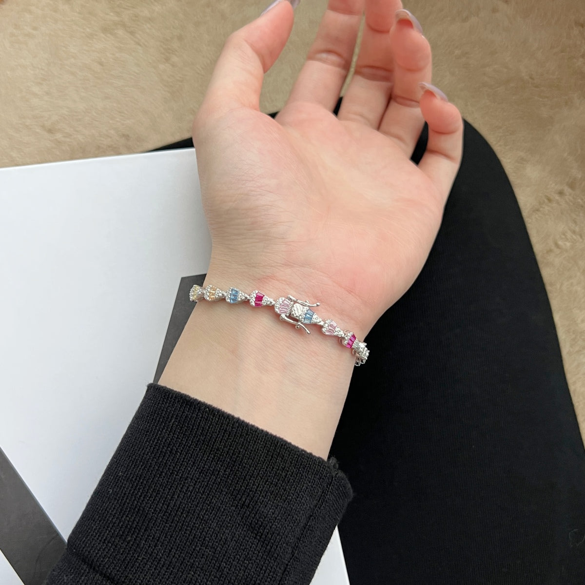 [Clara Jewels]Radiant Water Drop Shape Daily Bracelet