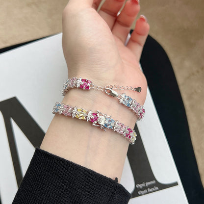 [Clara Jewels]Delicate Colorful Multi Cut Party Bracelet