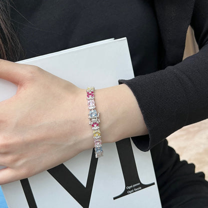 [Clara Jewels]Delicate Colorful Multi Cut Party Bracelet
