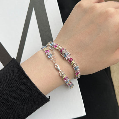 [Clara Jewels]Sparkling Exquisite Multi Cut Party Bracelet
