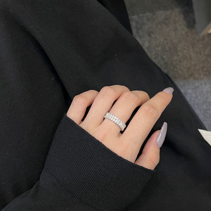[Clara Jewels]Splashy Ornate Emerald Cut Cocktail Ring