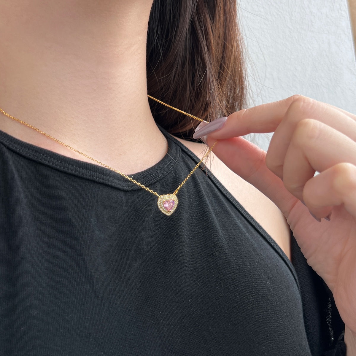 [Clara Jewels]Exquisite Heart Shape Necklace