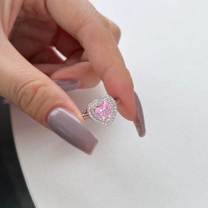 [Clara Jewels]Delicate Ebullient Heart Shape Wedding Ring