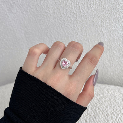 [Clara Jewels]Delicate Ebullient Heart Shape Wedding Ring