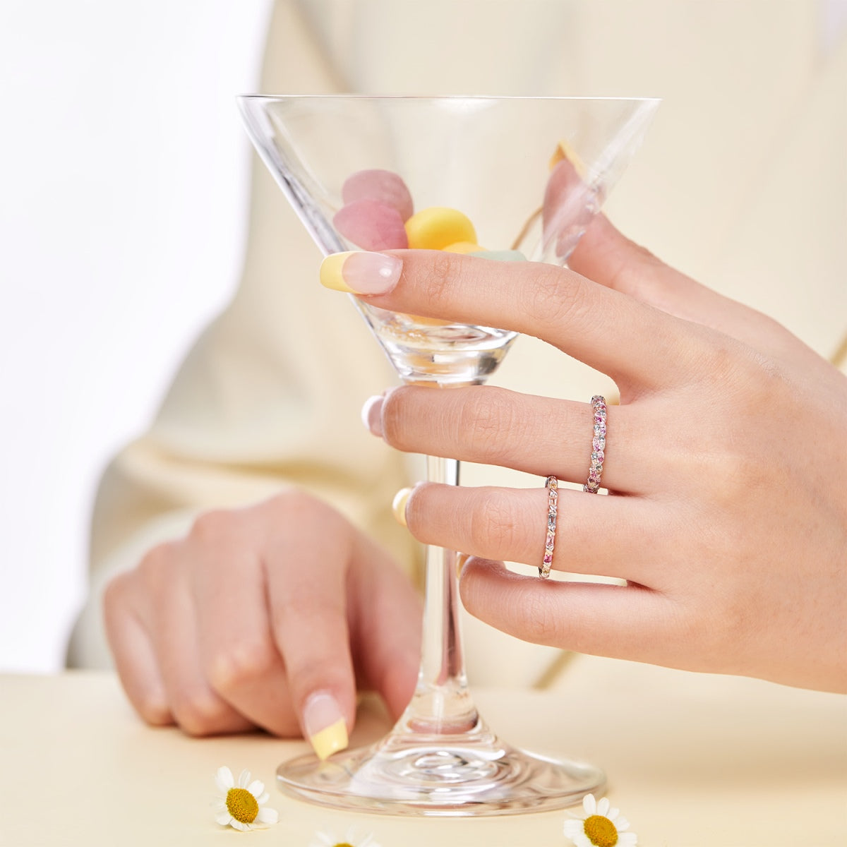 [Clara Jewels]Dainty Ebullient Round Cut Daily Ring