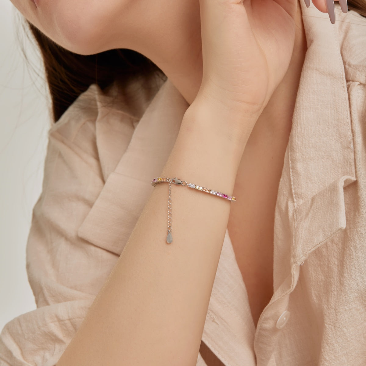 [Clara Jewels]Delicate Romantic Heart Shape Lover Bracelet