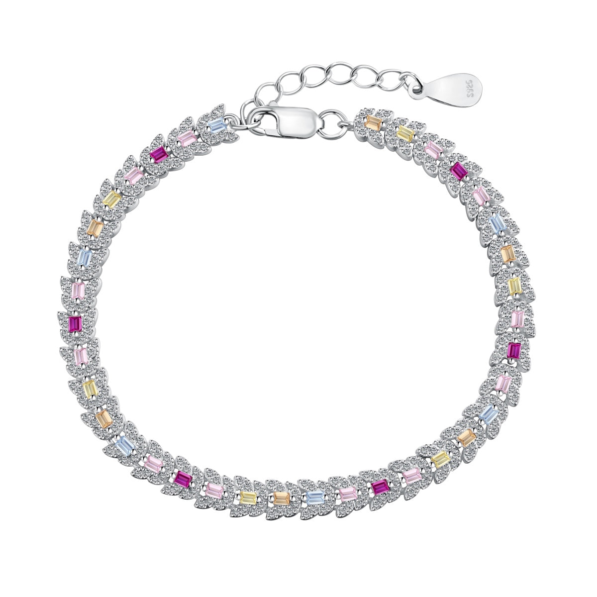 [Clara Jewels]Delicate Colorful Multi Cut Daily Bracelet