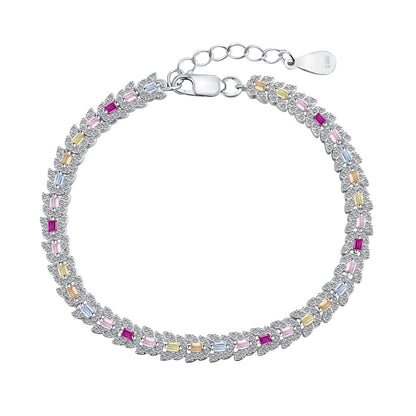 [Clara Jewels]Delicate Colorful Multi Cut Daily Bracelet