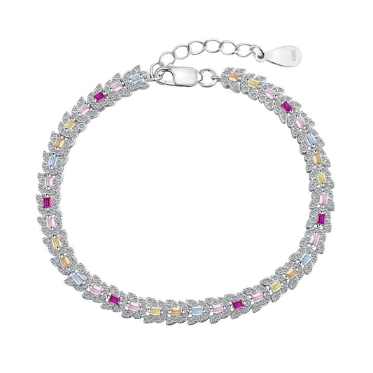 [Clara Jewels]Delicate Colorful Multi Cut Daily Bracelet