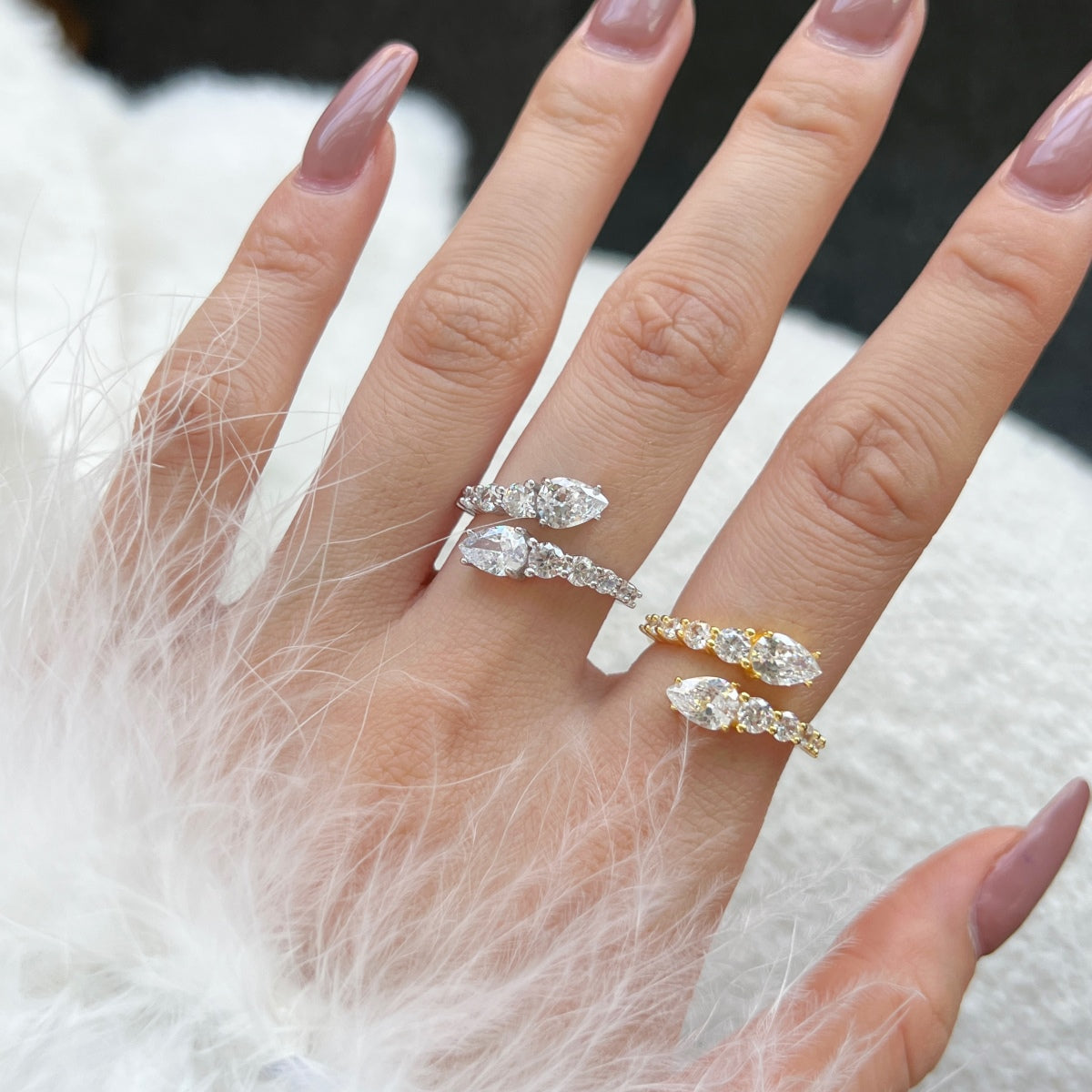 [Clara Jewels]Delicate Lively Snake Shape Daily Ring