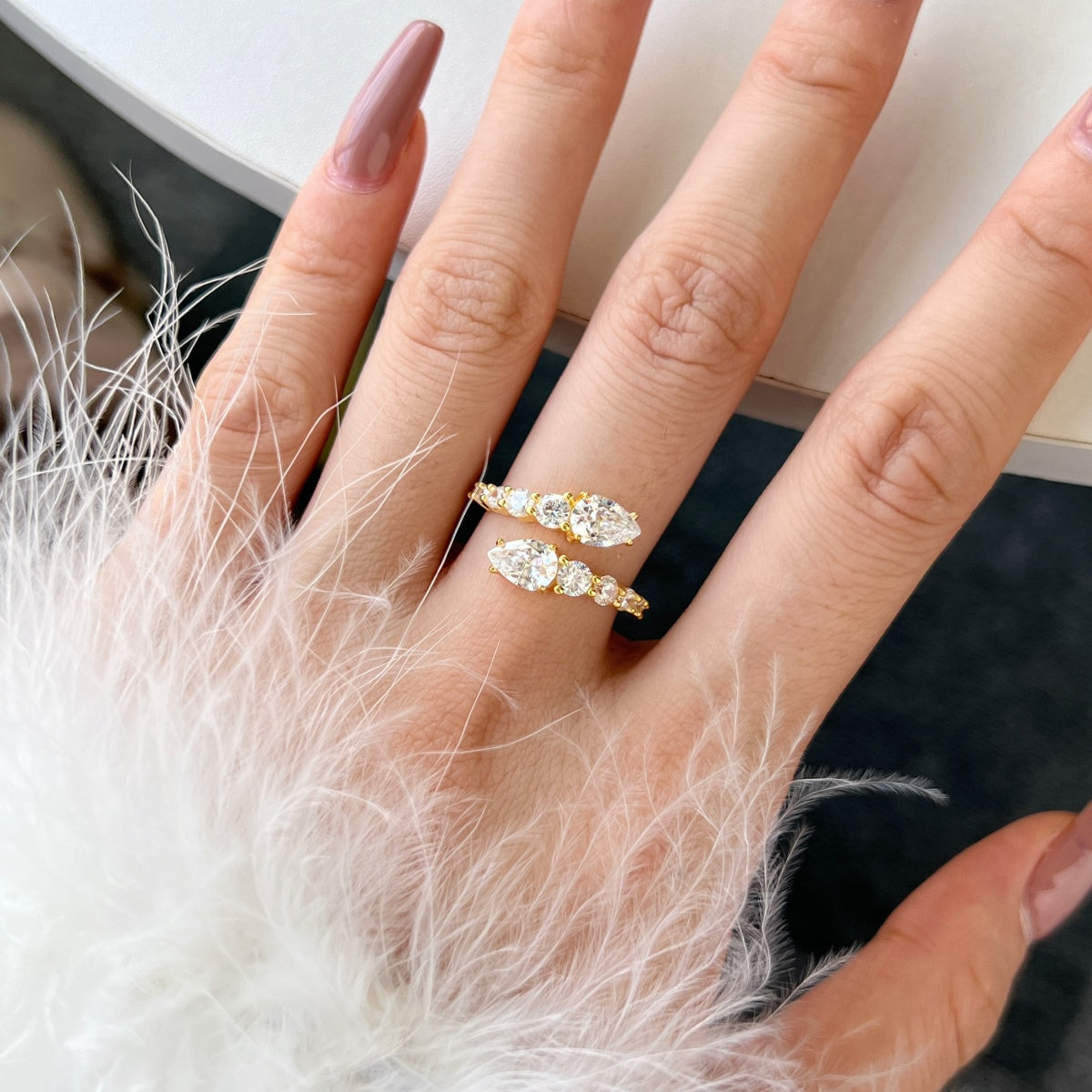 [Clara Jewels]Delicate Lively Snake Shape Daily Ring