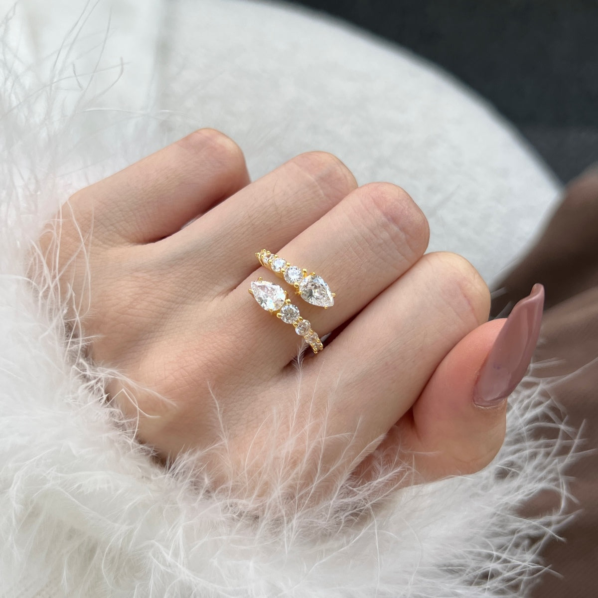 [Clara Jewels]Delicate Lively Snake Shape Daily Ring