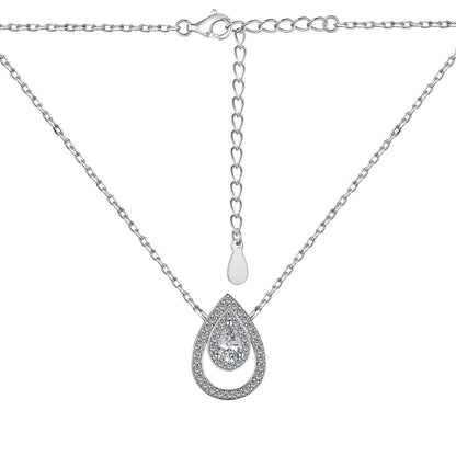 [Clara Jewels]Sparkling Pear Cut Necklace
