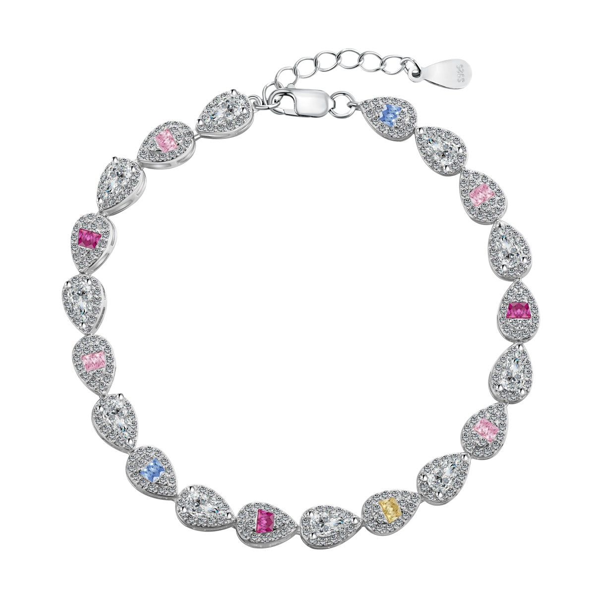 [Clara Jewels]0.25 Carat Radiant Water Drop Shape Daily Bracelet