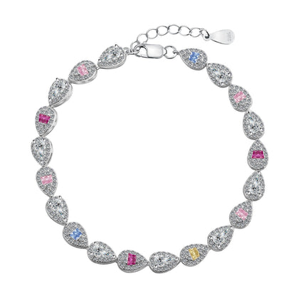 [Clara Jewels]0.25 Carat Radiant Water Drop Shape Daily Bracelet