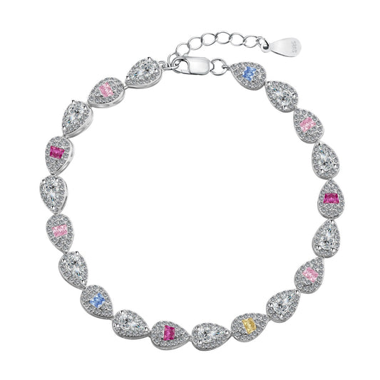 [Clara Jewels]0.25 Carat Radiant Water Drop Shape Daily Bracelet