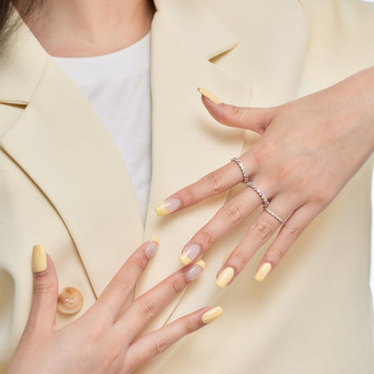 [Clara Jewels]Radiant Sparkling Round Cut Daily Ring