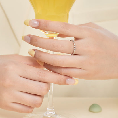 [Clara Jewels]Radiant Sparkling Round Cut Daily Ring