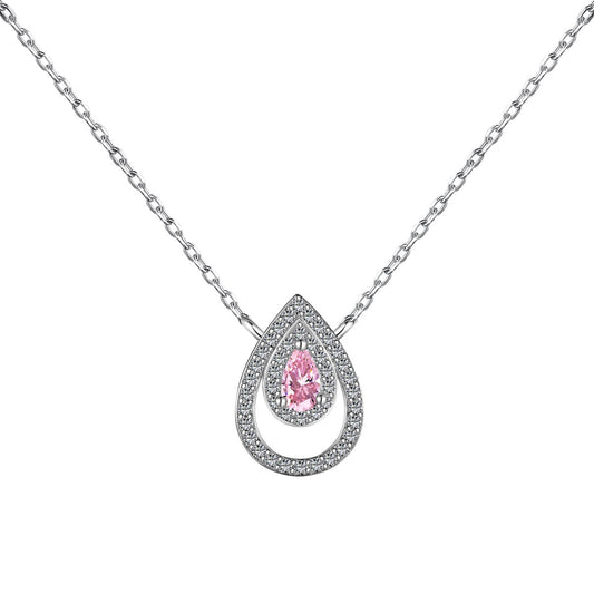 [Clara Jewels]Sparkling Pear Cut Necklace
