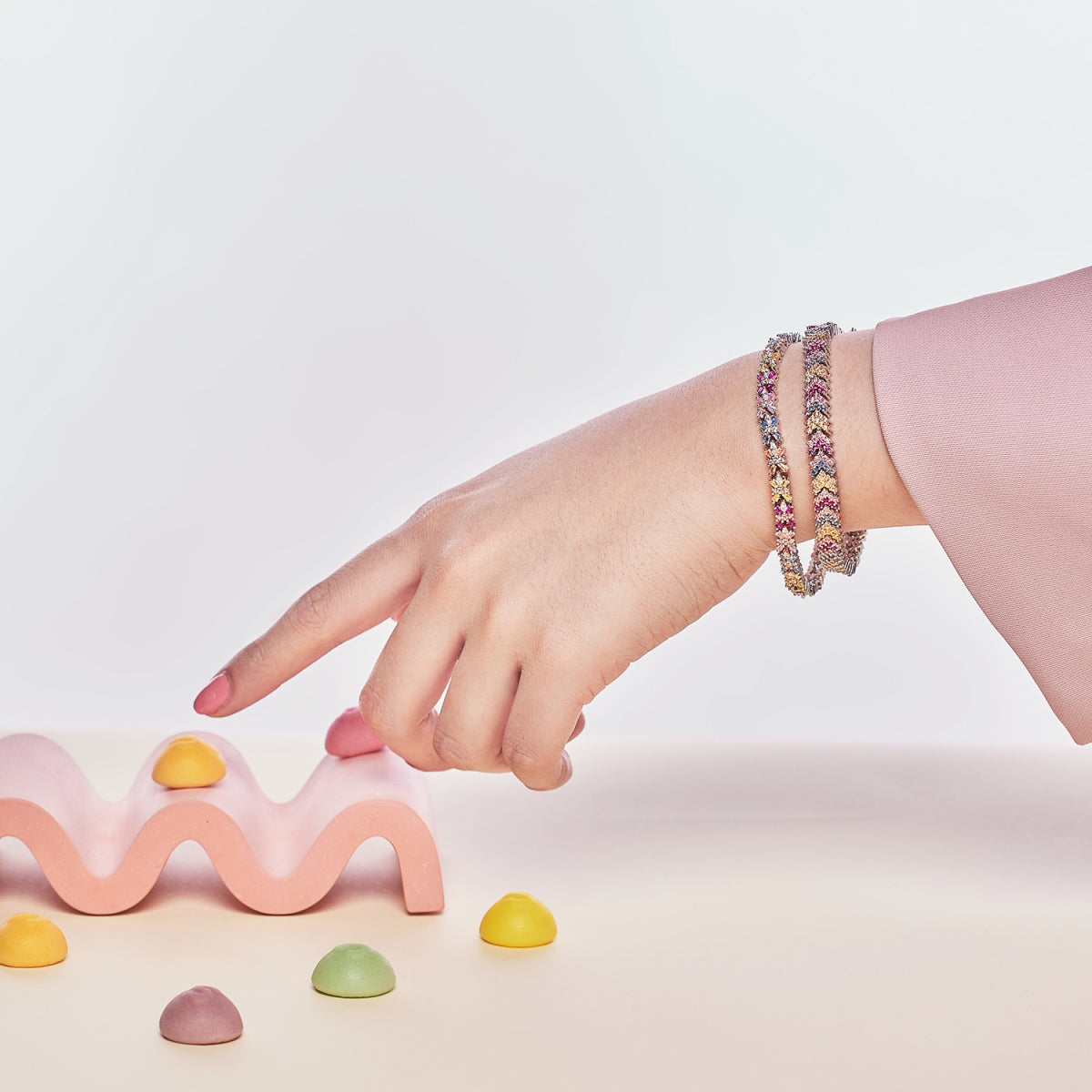 [Clara Jewels]Radiant Colorful Emerald Cut Party Bracelet