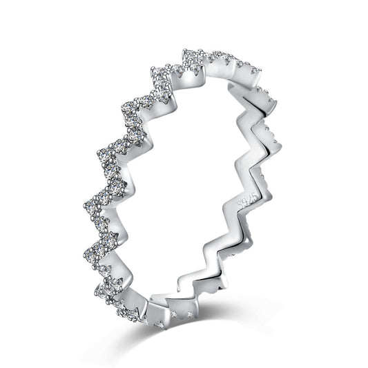 [Clara Jewels]Delicate Enchanting Wave Shape Daily Ring