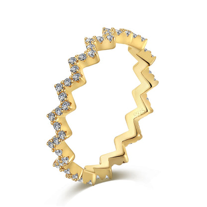 [Clara Jewels]Delicate Enchanting Wave Shape Daily Ring