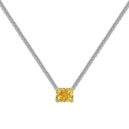 [Clara Jewels]4.0 Carat Elegant Radiant Cut Necklace
