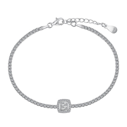 [Clara Jewels]Luxurious Dazzling Square Shape Banquet Bracelet