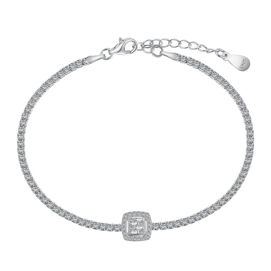 [Clara Jewels]Luxurious Dazzling Square Shape Banquet Bracelet
