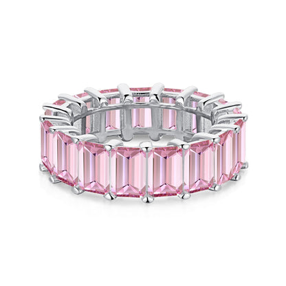 [Clara Jewels]0.75 Carat Elegant Emerald Cut Tennis Ring