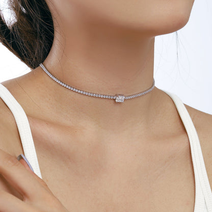 [Clara Jewels]2.0 carat Ornate Emerald Cut Necklace