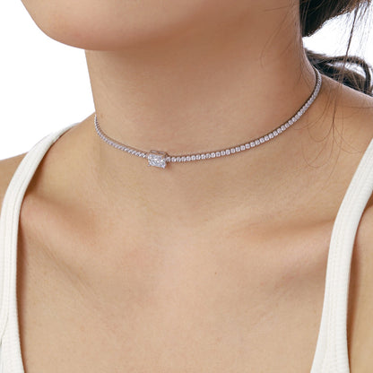 [Clara Jewels]2.0 carat Ornate Emerald Cut Necklace