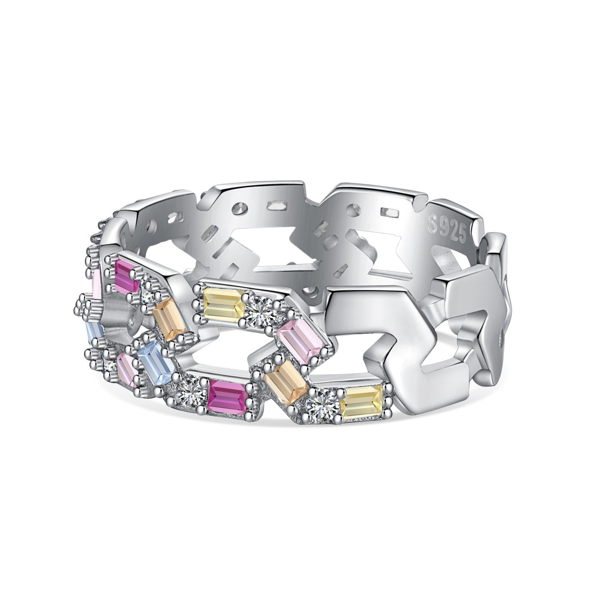 [Clara Jewels]Sparkling Vibrant Emerald Cut Daily Ring