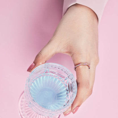 [Clara Jewels]Dainty Colorful Round Cut Party Ring
