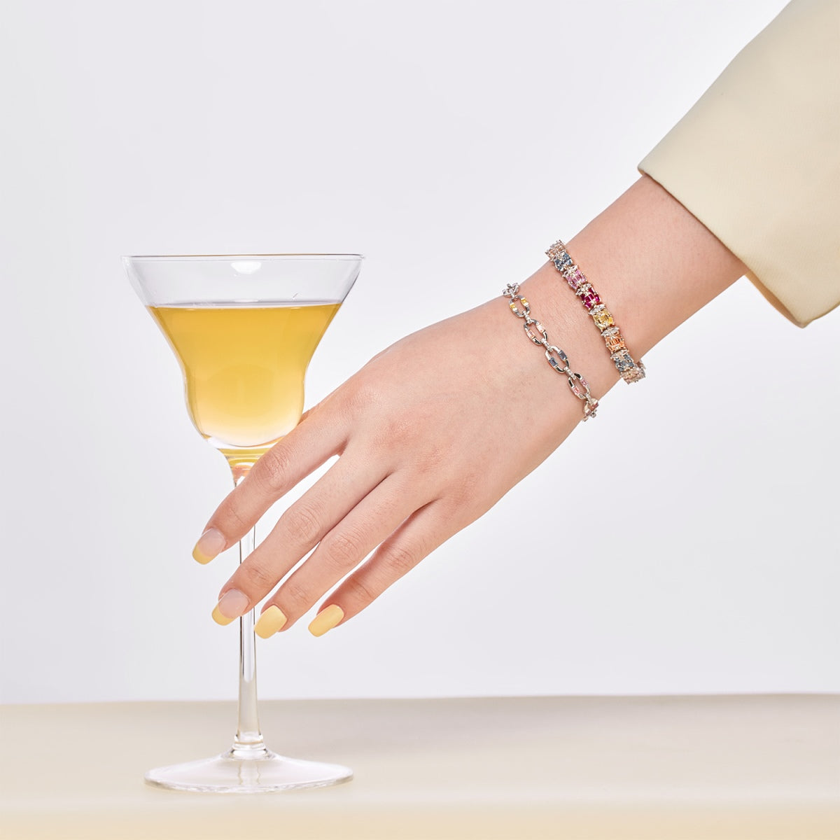 [Clara Jewels]Delicate Colorful Multi Cut Party Bracelet