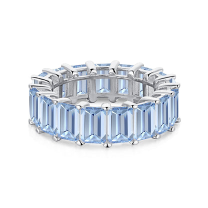 [Clara Jewels]0.75 Carat Elegant Emerald Cut Tennis Ring
