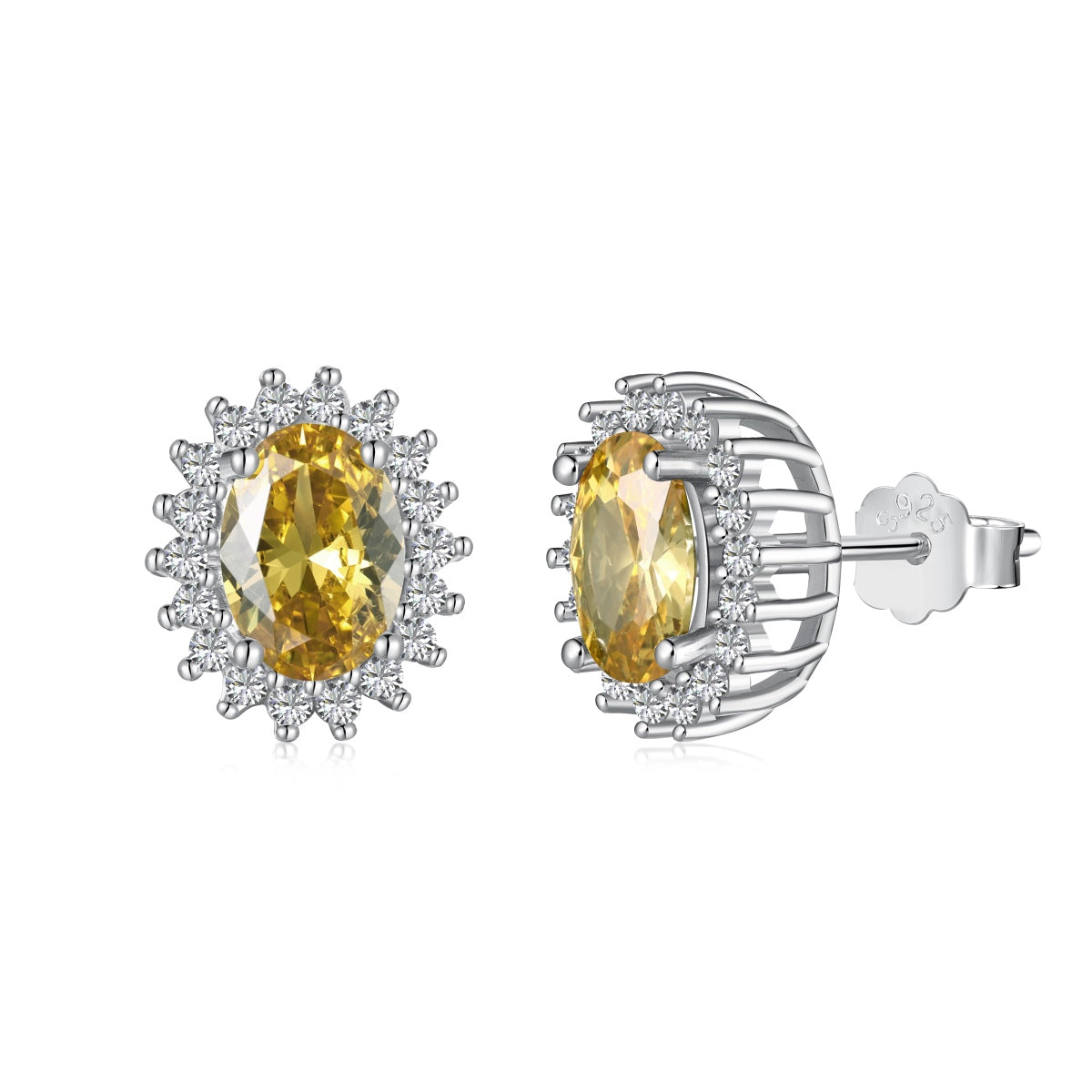[Clara Jewels]Delicate Radiant Oval Cut Daily Earrings