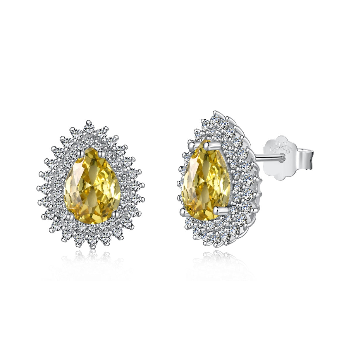 [Clara Jewels]Delicate Gorgeous Pear Cut Daily Earrings