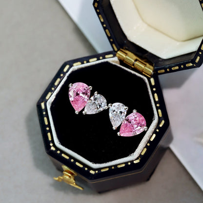 [Clara Jewels]Dazzling Elegant Heart Cut Lover Earrings
