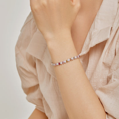 [Clara Jewels]Radiant Colorful Round Shape Daily Bracelet