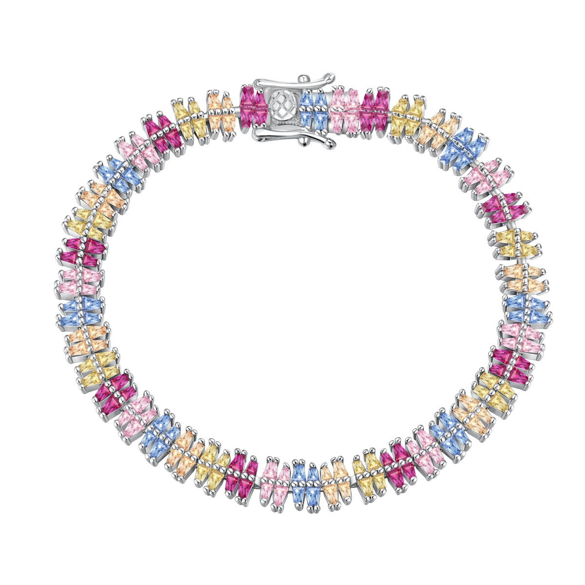 [Clara Jewels]Sparkling Exquisite Multi Cut Party Bracelet