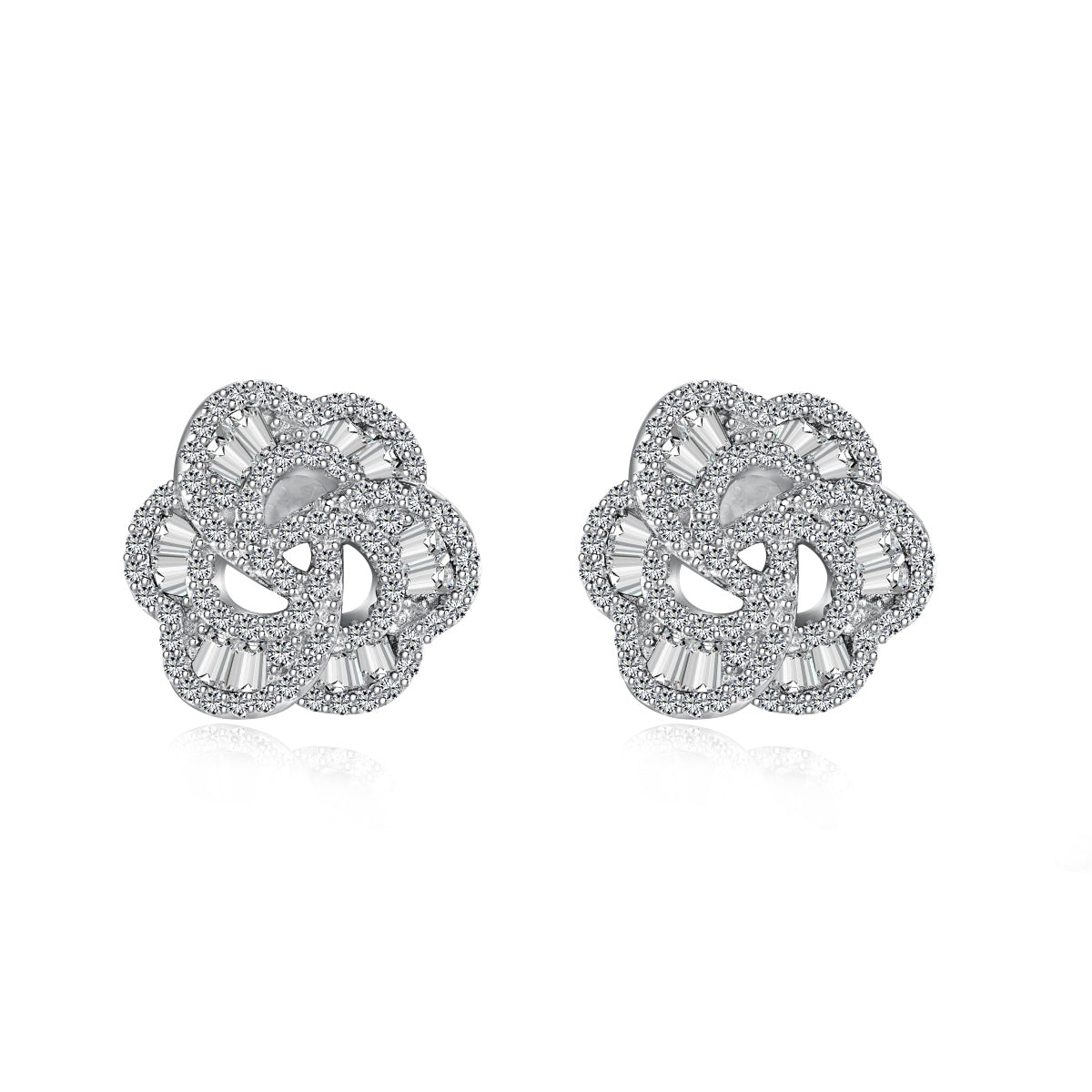 [Clara Jewels]Exquisite Flower Shape Daily Earrings