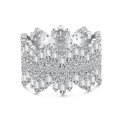 [Clara Jewels]Luxurious Colorful Radiant Cut Daily Ring