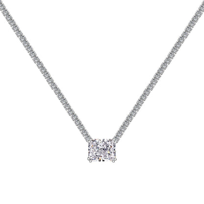 [Clara Jewels]4.0 Carat Elegant Radiant Cut Necklace