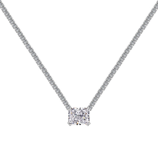 [Clara Jewels]4.0 Carat Elegant Radiant Cut Necklace