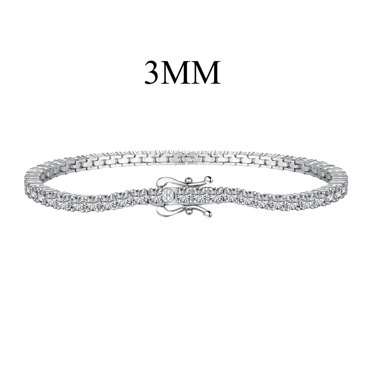 [Clara Jewels]Dainty Charming Round Cut Tennis Bracelet