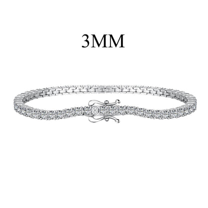 [Clara Jewels]Dainty Charming Round Cut Tennis Bracelet