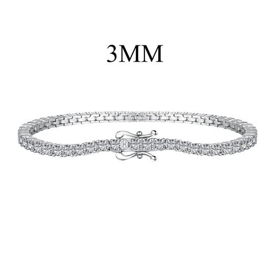 [Clara Jewels]Dainty Charming Round Cut Tennis Bracelet